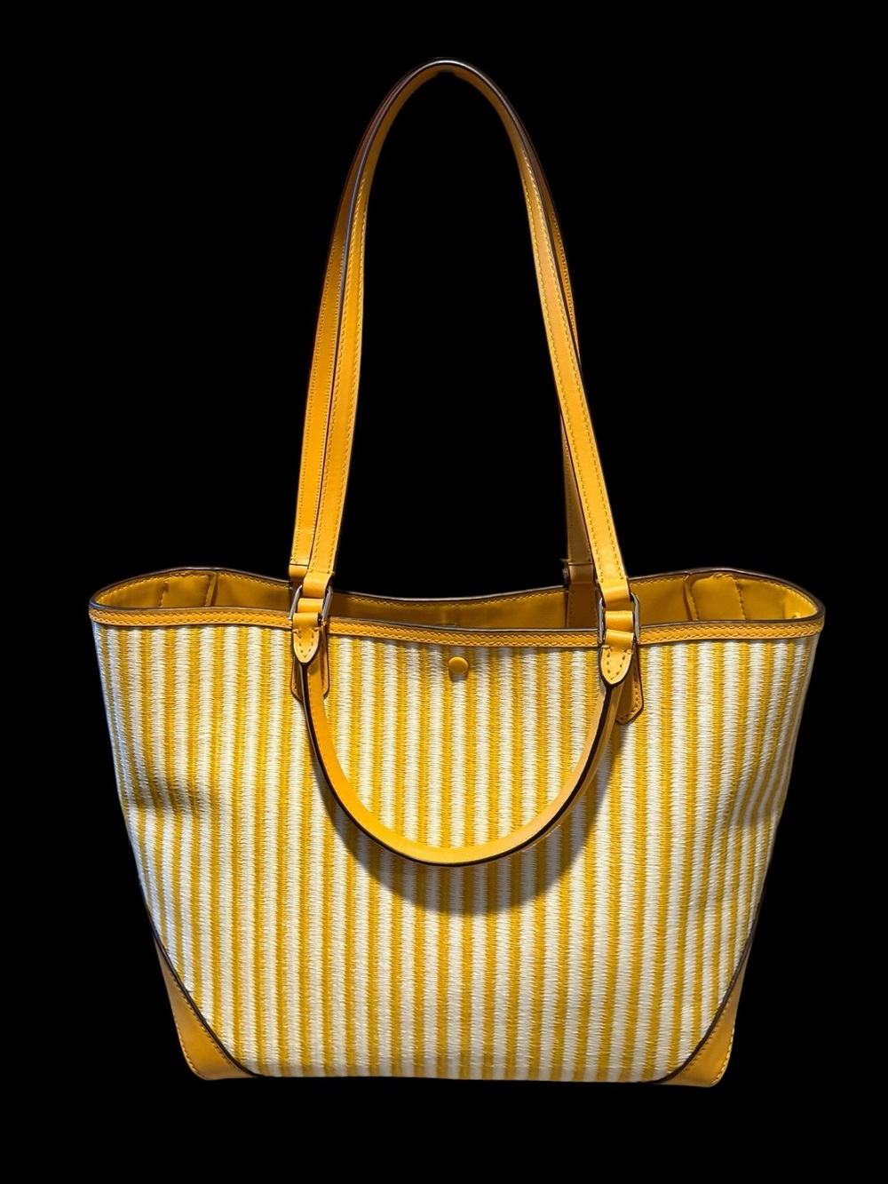 Kate Spade New York Buddie Striped Straw Tote - Picture 5 of 14